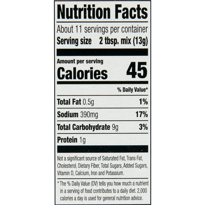 Nutrition facts label for a 2 tbsp serving of a product.
