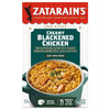 A box of Zatarain's Creamy Blackened Chicken One Pot rice mix with a serving suggestion of the finished product.