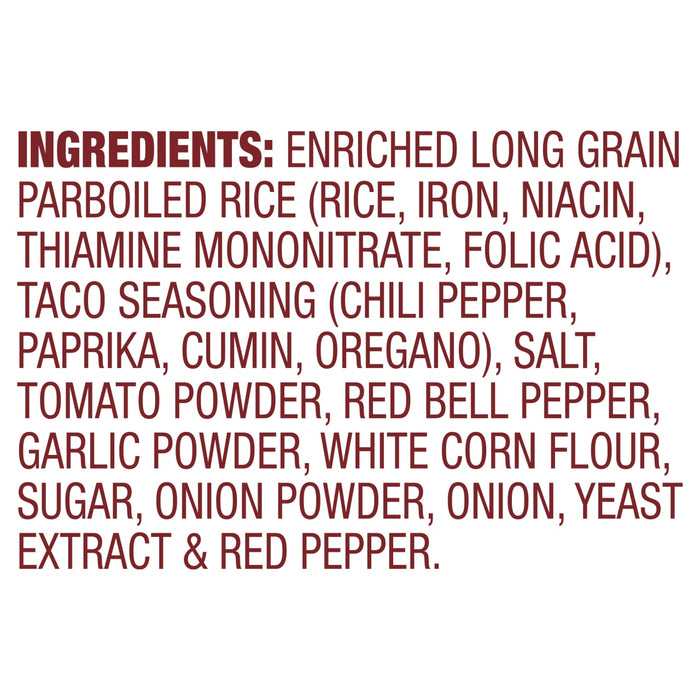 A list of ingredients for a taco seasoning mix.
