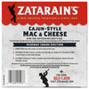 Zatarain's Cajun-Style Mac &amp; Cheese packaging with microwave cooking directions.