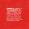 The ingredients list for Zatarain'S Garlic Parmesan Long Grain White Rice, 6.9 Oz, is displayed in white text against a textured red background.