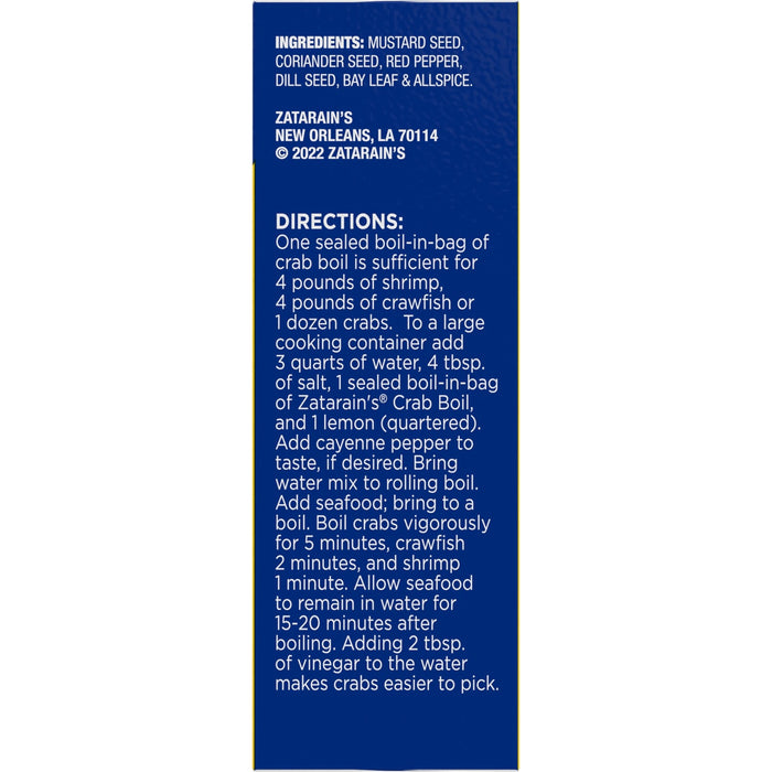 Zatarain's® Crawfish, Shrimp & Crab Boil, 3 oz