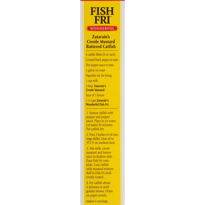 A Zatarain's Fish Fri recipe for Creole Mustard Battered Catfish.