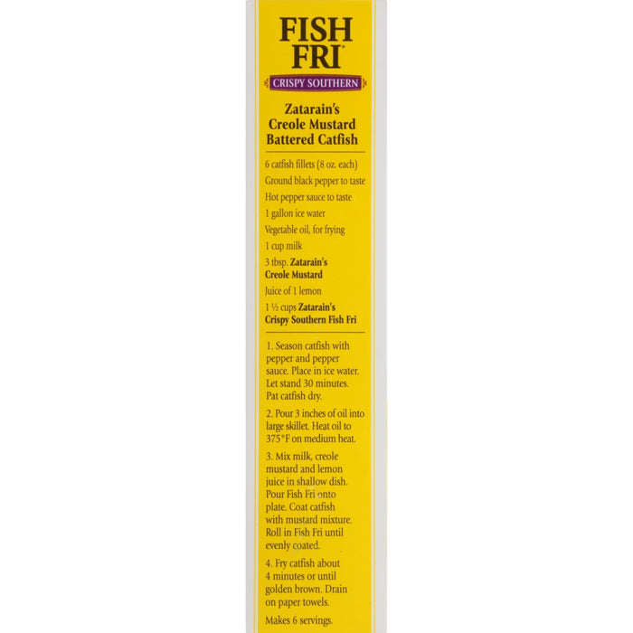 Zatarain's Crispy Southern Fish Fri recipe for Creole Mustard Battered Catfish.