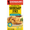 A box of Zatarain's New Orleans Style Shrimp Fri Seasoned Seafood Bread Mix with a picture of fried shrimp on the front.