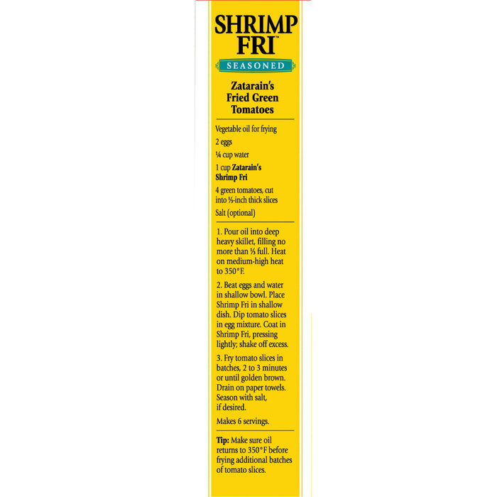 A recipe for Zatarain's Fried Green Tomatoes using Zatarain's Shrimp Fri.