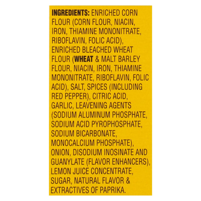 A list of ingredients for a food product.