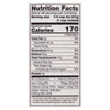 Nutrition facts label for a serving of a product.