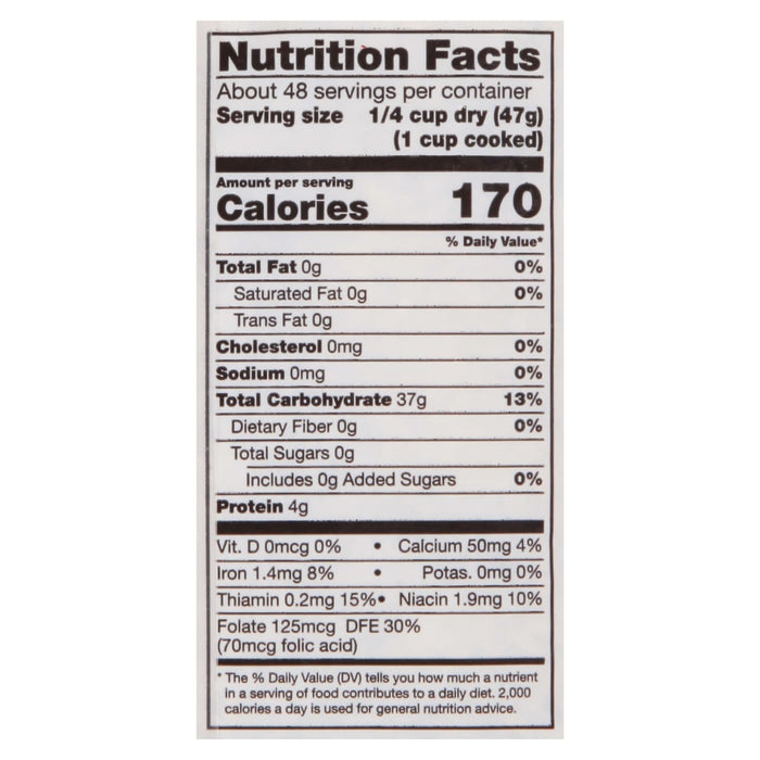 Nutrition facts label for a serving of a product.