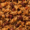 A close-up of a bowl of rice and beans.