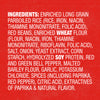 A list of ingredients for a product, including rice, red beans, wheat flour, soy protein, and spices.