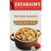 A box of Zatarain's White Bean Seasoning with a serving suggestion of white beans in a pot.