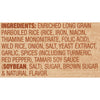 The ingredients for a product are listed on a brown background.