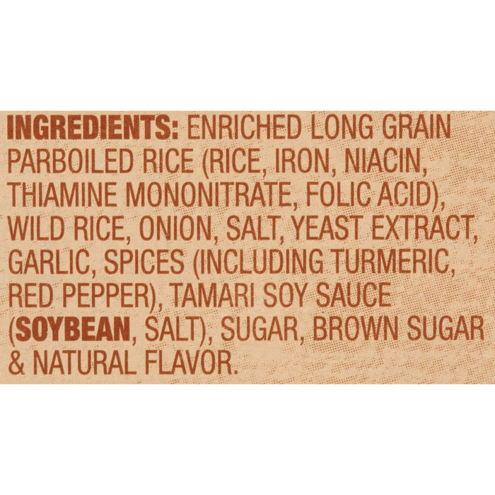 The ingredients for a product are listed on a brown background.