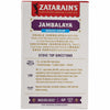 The back of a box of Zatarains New Orleans Jambalaya Rice Mix Long Grain 8 Oz features stove top cooking directions and a brief history of the Creole dish.
