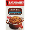 A box of Zatarain's Dirty Rice with a picture of the rice dish on the front.