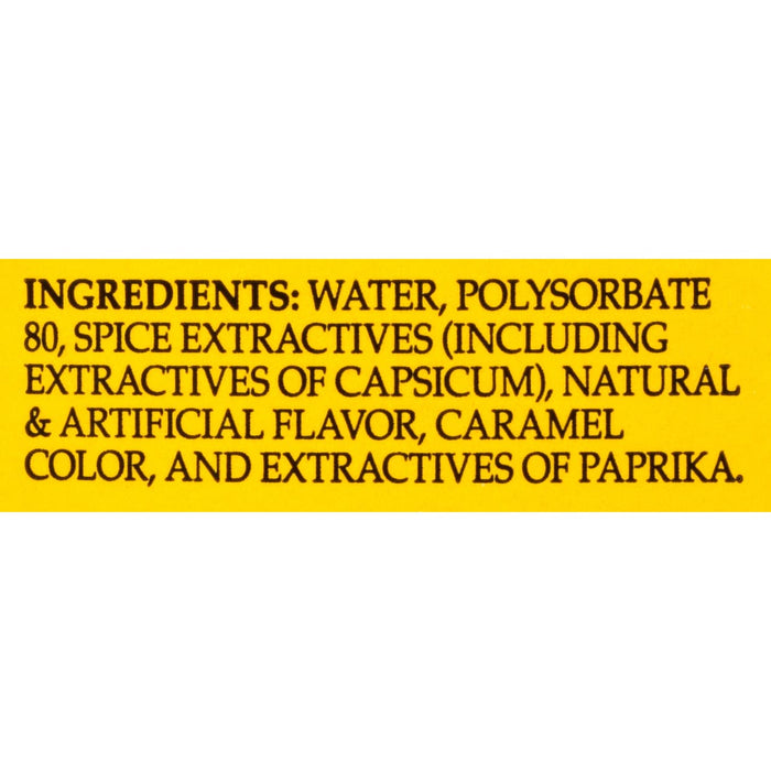 A yellow label with the ingredients for a product.