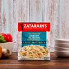 A box of Zatarain's New Orleans Style Shrimp Alfredo with a serving suggestion of the dish on the front.