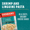 A box of Zatarain's New Orleans Style Shrimp Alfredo, a savory shrimp and linguine pasta in a zesty creamy cheese sauce.