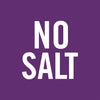 A white logo on a purple background that says NO SALT