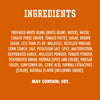 The ingredients list for Stubb'S Original Baked Beans, Canned Beans, 15.5 Oz., 12-Count, is displayed in white text on an orange background.
