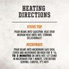 This infographic provides stove top and microwave heating directions for Stubb'S Original Baked Beans, Canned Beans, 15.5 Oz., 12-Count.