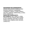 The image displays the ingredient list for the Mccormick Regular Sauce And Seasoning Mix Envelope 1.37 Oz, detailing the components for both the seasoning mix and the sauce mix.