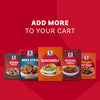 An advertisement encourages shoppers to add more to their cart, showcasing a variety of McCormick seasoning mixes, including the Mccormick Regular Seasoning Mix 1 Oz, fanned out against a red background.