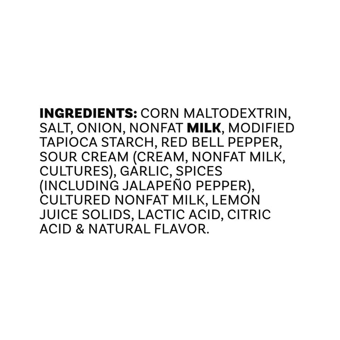 The ingredients list for Mccormick Regular Seasoning Mix 1 Oz, featuring corn maltodextrin, salt, onion, and nonfat milk.