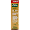 A side view of a Zatarain'S, 6.9 Oz box of Garlic Parmesan rice mix, featuring cooking tips and tricks on its brown and green label.