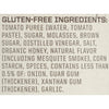 A list of gluten-free ingredients for a product.