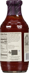A bottle of Stubb's Legendary Bar-B-Q Sauce with nutrition facts and ingredients listed on the label.