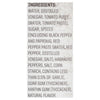 A list of ingredients for a product.