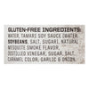A list of gluten-free ingredients for a product.