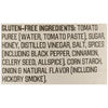 The ingredient list for Stubbs Sweet Honey &amp; Spice Barbeque Sauce Glass Bottle 18 Oz highlights gluten-free components including tomato puree, sugar, honey, distilled vinegar, and a blend of spices like black pepper and cinnamon.