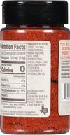 A Stubb's Pork Rub spice jar with nutrition facts and ingredients listed on the label.