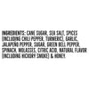 A list of ingredients for a product, including cane sugar, sea salt, spices, and honey.