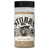 A jar of Stubbs Black Pepper &amp; Smoke Rub seasoning.