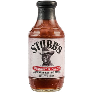 A bottle of Stubb's Whiskey &amp; Pecan Bar-B-Q Sauce.
