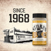 Since 1968, Stubbs BBQ seasoning is shown next to an illustration of the original Stubbs Bar-B-Q restaurant.