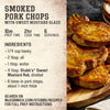 McCormick recipe card featuring Smoked Pork Chops with Sweet Mustard Glaze, listing ingredients and preparation instructions.