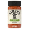A 5.07 ounce bottle of Stubbs Grlc Lime E seasoning featuring the iconic brand logo and a portrait of C.B. Stubb Stubblefield on the label.