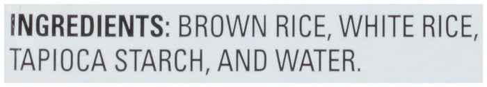 Ingredients: Brown rice, white rice, tapioca starch, and water.