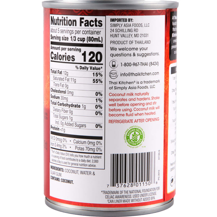 Thai Kitchen® Unsweetened Coconut Milk, 13.66 fl oz
