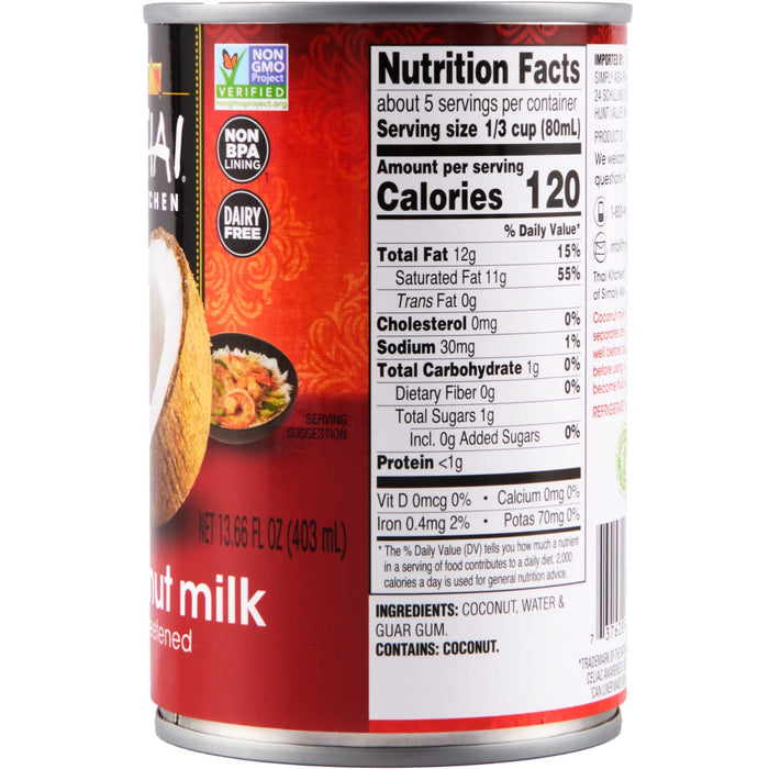 Thai Kitchen® Unsweetened Coconut Milk, 13.66 fl oz