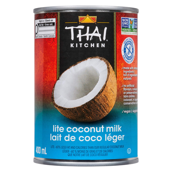 A can of Thai Kitchen Lite Coconut Milk, unsweetened.