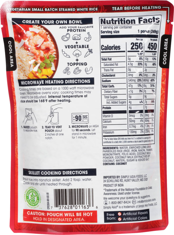 Thai Kitchen® Ready to Heat Coconut Rice, 8.8 oz