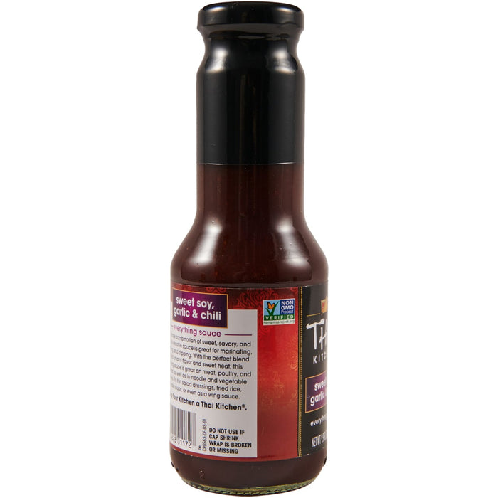 A bottle of Thai Kitchen Sweet Soy, Garlic &amp; Chili Everything Sauce.
