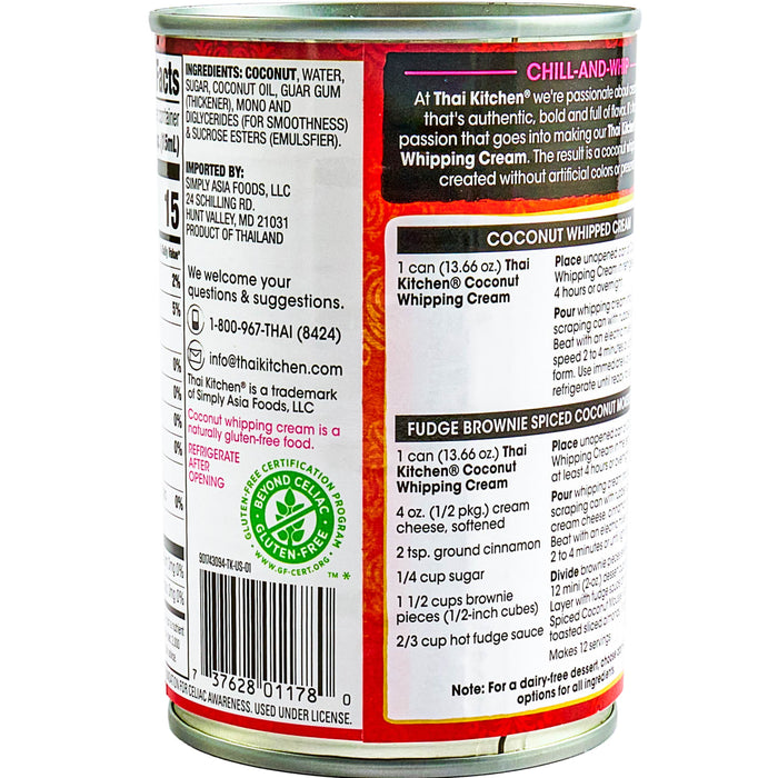 Thai Kitchen® Sweetened Coconut Whipping Cream, 13.66 fl oz