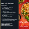 A recipe for Chicken Pad Thai from McCormick Thai Kitchen with a picture of the finished dish.